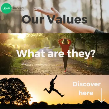 Click Here To Enlarge This Photo Of Our Values at Leap-Physio Ltd